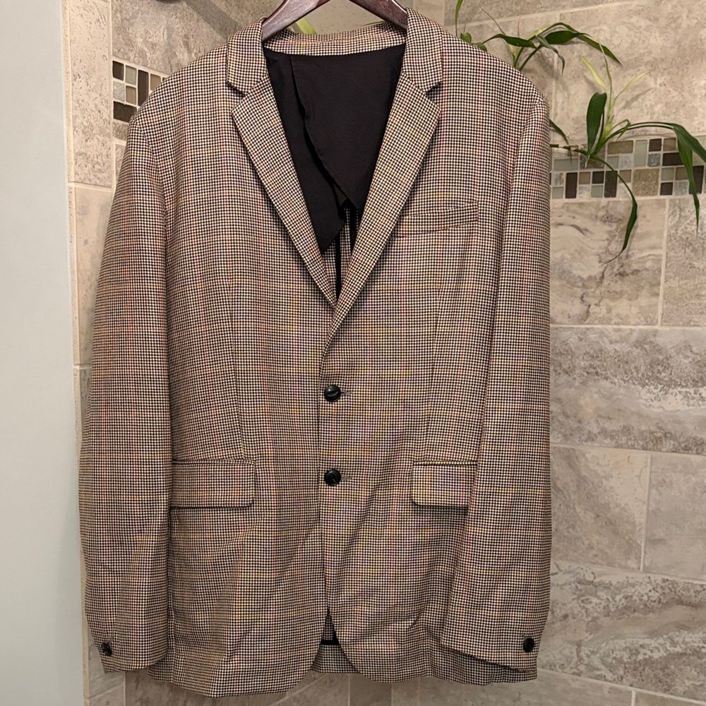 Rag & Bone Men’s NWOT Checkered Blazer in Tan and Black